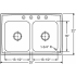 Elkay Lustertone Collection DLR332212MR2 - Product Drawing