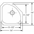 Elkay Lustertone Collection ELUH1111 - Product Drawing