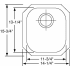Elkay Lustertone Collection ELUH1113 - Product Drawing