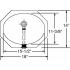 Elkay Lustertone Collection ELUH1511 - Product Drawing