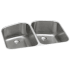 Elkay Harmony Collection Lustertone Collection ELUH32229PD - Elkay Lustertone® Classic Stainless Steel Double Bowl Undermount Kitchen Sink with Perfect Drain®