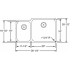 Elkay Lustertone Collection ELUH3520L - Product Drawing