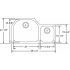 Elkay Harmony Lustertone Collection ELUH362110RDBG - Dimensions