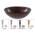 Kraus Copper Series GV682 - Saturn Glass Vessel Sink with Pop-up Drain