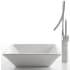 Kraus White Ceramic Series KCV125CH - Side View - Faucet Not Included