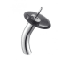 Kraus Vessel Mixer Series KGW1700CHBLFR - Single Lever Vessel Glass Waterfall Bathroom Faucet Chrome with Black Frosted Glass Disk