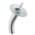 Kraus Vessel Mixer Series KGW1700CHFR - Waterfall Bathroom Faucet with Frosted Glass Disk in Chrome