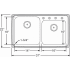 Elkay Gourmet Collection LGR37221 - Product Drawing