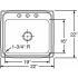 Elkay Lustertone Collection LR22225 - Product Drawing