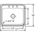Elkay Lustertone Collection LRADQ1716551 - Product Drawing