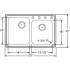 Elkay Gourmet Collection Lustertone Collection LRAD250451 - Product Drawing