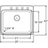 Elkay Lustertone Collection LRAD2522601 - Product Drawing
