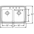 Elkay Lustertone Collection LRAD372260MR2 - Product Drawing