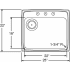 Elkay Lustertone Collection LWR2522L2 - Product Drawing