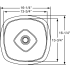 Elkay The Mystic Collection MYSTIC141415P - Product Drawing