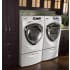 GE Profile PFWS4600LWW - In-Home View with Matching Dryer and Pedestals (Sold Separately)