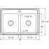 Elkay Pacemaker Collection PSR3321MR2 - Product Drawing