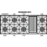 BlueStar RGTNB Series RGTNB608CBV2 - Burner Configuration