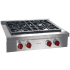 Wolf SRT304LP - Stainless Steel with Red Knobs