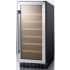 Summit SWC1535BCSS - While designed for built-in use, the fully finished cabinet also allows for freestanding use (shown in Black, also available in Stainless Steel!).