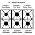 Vintage VPGC366SSN - Burner Configurations