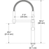 Franke Pescara Series FF4420 - Single Handle Pull Down Semi-Pro Kitchen Faucet - Dimension