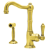 Rohl Country Kitchen Collection A365065LPWSIB2 - Inca Brass (shown with metal handle)