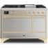 Ilve Majestic II Collection UM12FDQNS3SSG - Dual Fuel Natural Gas Freestanding Range
