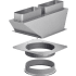 Gaggenau AD704050 - Air Collector Box for 2 Flat Ducts for AL400 Retractable Downdraft