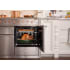 AGA Elise Series Classic Color Collection AEL481DFABWHT - 48 Inch Freestanding Dual Fuel Range with 5 Sealed Burners in Convection Oven Opened View