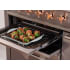 AGA Elise Series SoHo Collection AEL481DFABSLT - 48 Inch Freestanding Dual Fuel Range with 5 Sealed Burners in Glide Out Broiler System™ Opened View