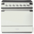 AGA Elise Series Classic Color Collection AEL361INABWHT - AGA 36 Inch Freestanding Induction Range Antique Brass Trim