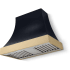 AGA Cascade Classic AH3630CACBLKBBNB - 36 Inch Concave Wall Mount Hood (No Banding)