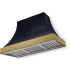 AGA Cascade Classic AH4830CACBLKABNB - 48 Inch Concave Wall Mount Hood (No Banding)