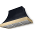 AGA Cascade Classic AH4830CACBLKBBNB - 48 Inch Concave Wall Mount Hood (No Banding)