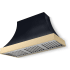 AGA Cascade Classic AH4830CACBLKPBNB - 48 Inch Concave Wall Mount Hood (No Banding)