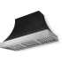 AGA Cascade Series AH4830CACMBLBNNB - 48 Inch Concave Wall Mount Hood in Front View without Banding
