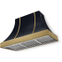 AGA Classic Color Collection AH4830CACBLKAB - 48 Inch Concave Wall Mount Hood