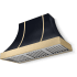 AGA Classic Color Collection AH4830CACBLKBB - 48 Inch Concave Wall Mount Hood