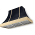 AGA Cascade Classic Color Collection AH4830CACBLKPB - 48 Inch Concave Wall Mount Hood