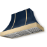 AGA Classic Color Collection AH4830CACINDBB - 48 Inch Concave Wall Mount Hood