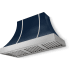 AGA Classic Color Collection AH4830CACINDBN - 48 Inch Concave Wall Mount Hood