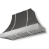 AGA Cascade SoHo Collection AH4830CACSLTBN - 48 Inch Concave Wall Mount Hood