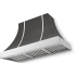 AGA Cascade SoHo Collection AH4830CACSLTPC - 48 Inch Concave Wall Mount Hood