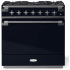 AGA Elise Series Classic Color Collection AEL361DFABBLK - AGA 36 Inch Freestanding Dual Fuel Range Antique Brass Trim