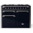 AGA Elise Series Classic Color Collection AEL481DFABBLK - AGA 48 Inch Freestanding Dual Fuel Range Antique Brass Trim