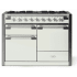 AGA Elise Series Classic Color Collection AEL481DFABWHT - AGA 48 Inch Freestanding Dual Fuel Range Antique Brass Trim