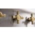 AGA Elise Series Classic Color Collection AEL361INABWHT - AGA 36 Inch Freestanding Induction Range Antique Brass Trim