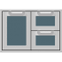 Hestan AGSDR30GG - 30 Inch Double Drawer and Storage Door Combination