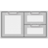 Hestan AGSDR36WH - 36 Inch Double Drawer and Storage Door Combination